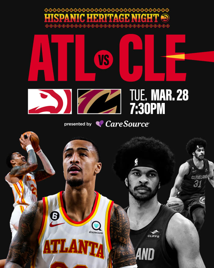 Promotional poster for Hawks 'Hispanic Heritage Night.'